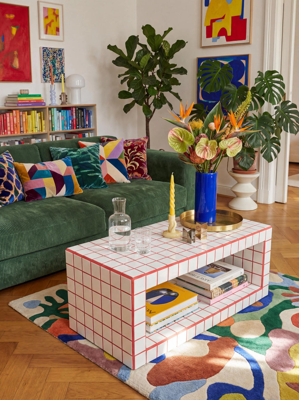 Tiled Coffee Table/Shoe Rack, Shoey M