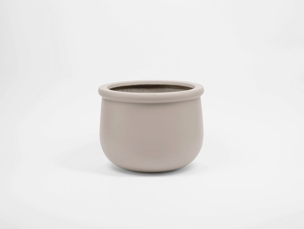 Indoor/Outdoor Large Nordic Minimalist Fiberstone Lightweight Round Planter Pot - 16, 10 inch Matte Finish - Suitable for Fiddle Leaf Fig