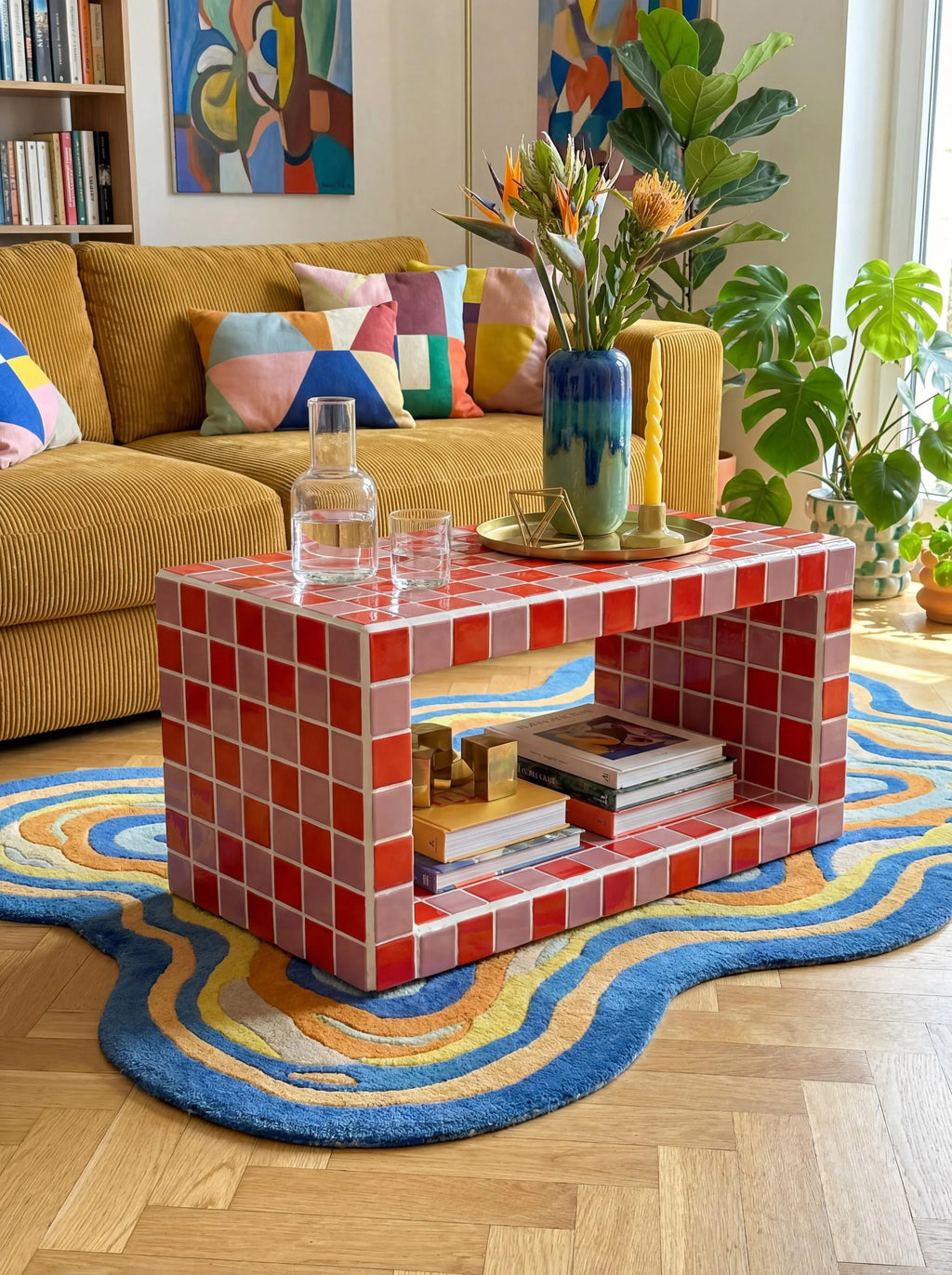 Tiled Coffee Table/Shoe Rack, Shoey M