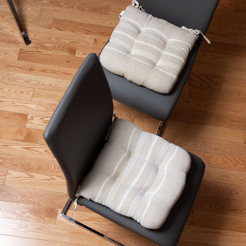 Cotton Chair Cushion Pads: Thick Dining Seat Cushions with Ties