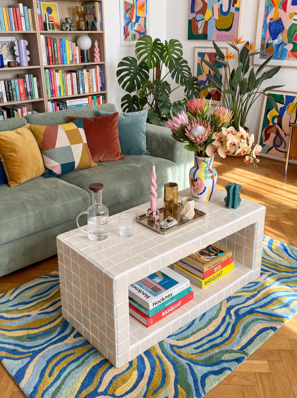 Tiled Coffee Table/Shoe Rack, Shoey M