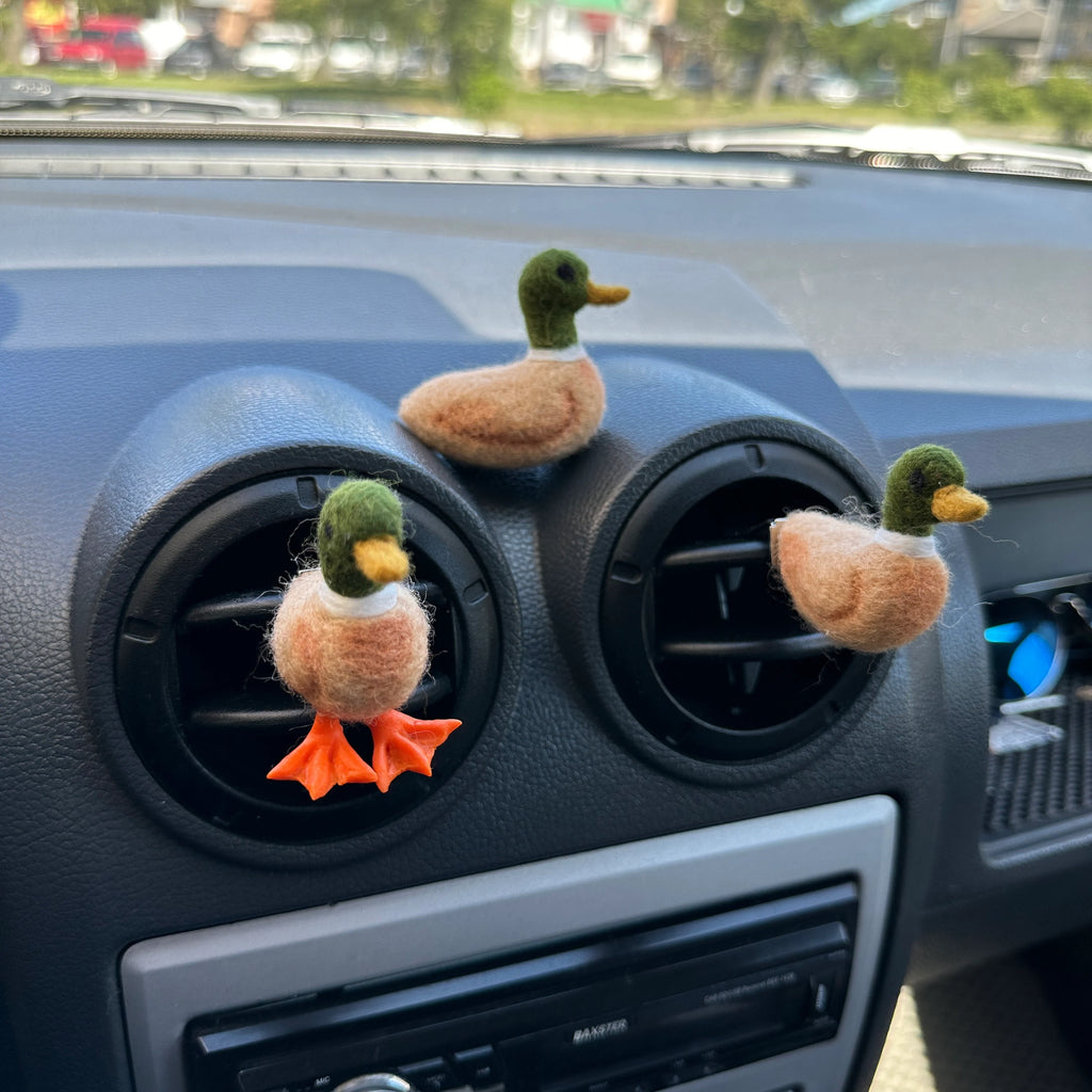 Mallard duck air vent clip Handmade wild bird car freshies Car accessories for women Duck lover gift