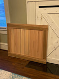 Fireplace Cover Screen Insert - Modern Farmhouse - Medium Walnut