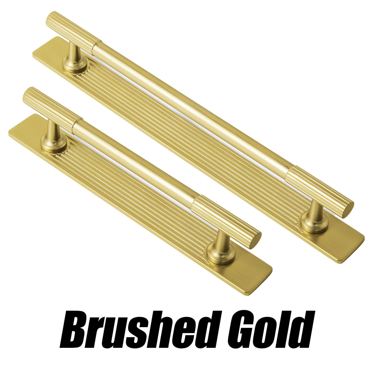 Striped Antique Brass Cabinet Handle , Champagne Gold Wardrobe Knobs