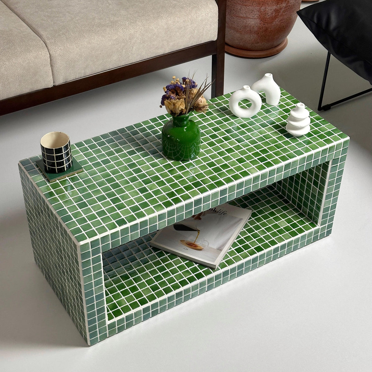Tiled Coffee Table/Shoe Rack, Shoey M