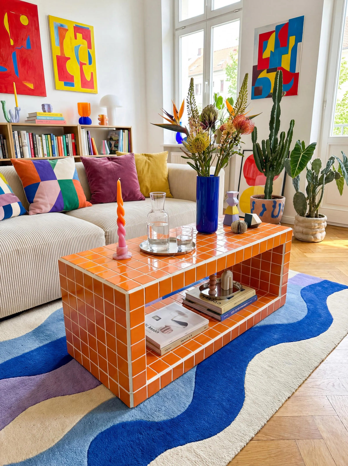 Tiled Coffee Table/Shoe Rack, Shoey M