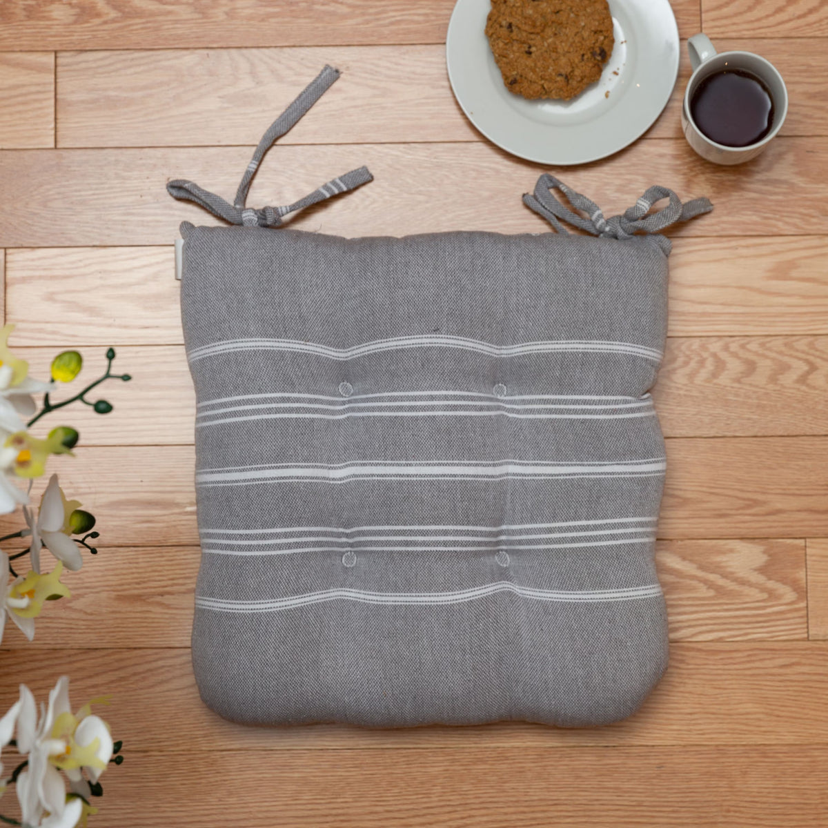 Cotton Chair Cushion Pads: Thick Dining Seat Cushions with Ties