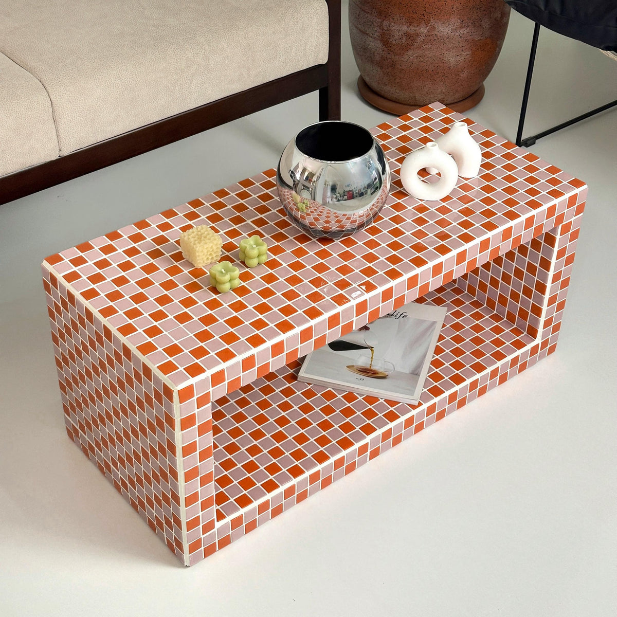 Tiled Coffee Table/Shoe Rack, Shoey M